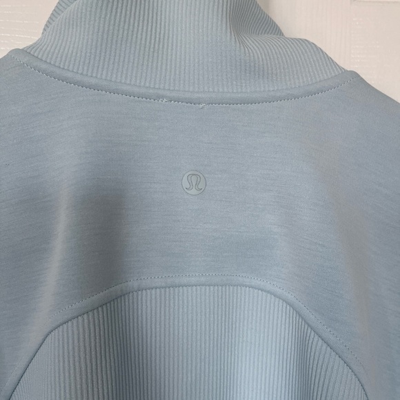 Lululemon brushed softstreme ribbed half zip powder blue size 6 - Picture 7 of 7